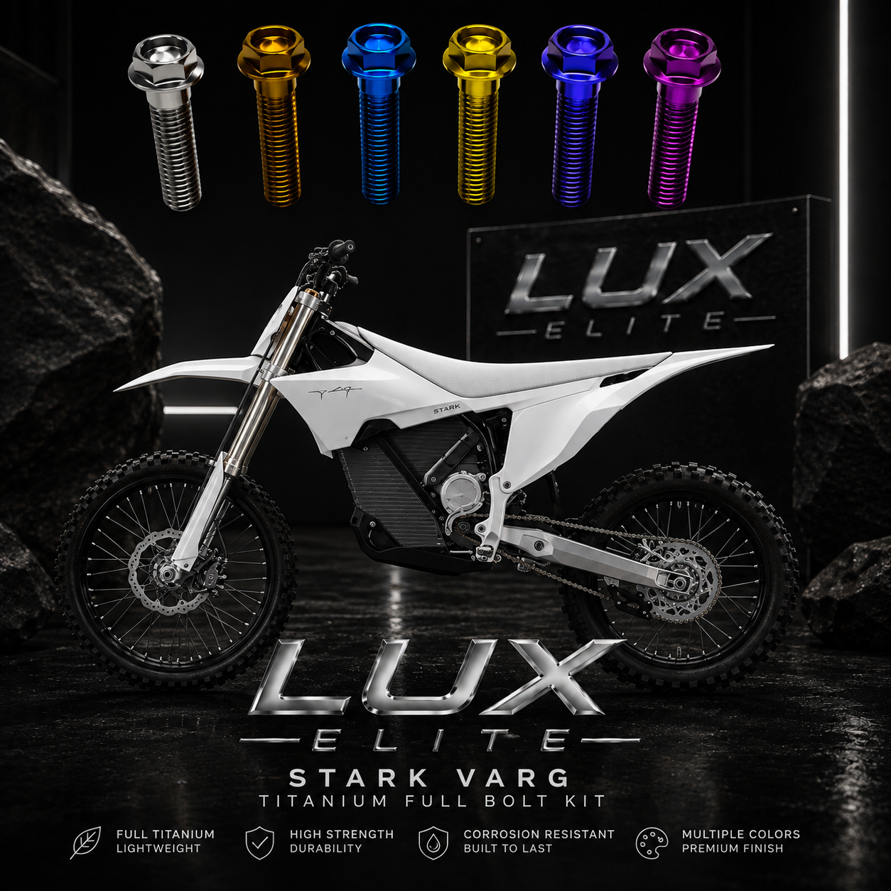 LUX ELITE Titanium Full Bolt Kit – Stark VARG
