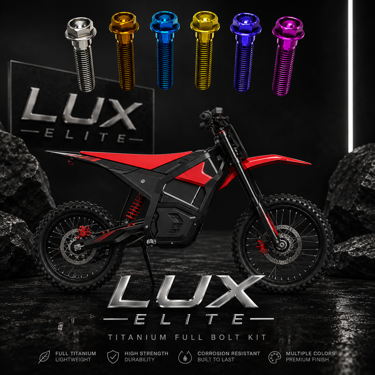 LUX ELITE Titanium Full Bolt Kit – Yozma in 10