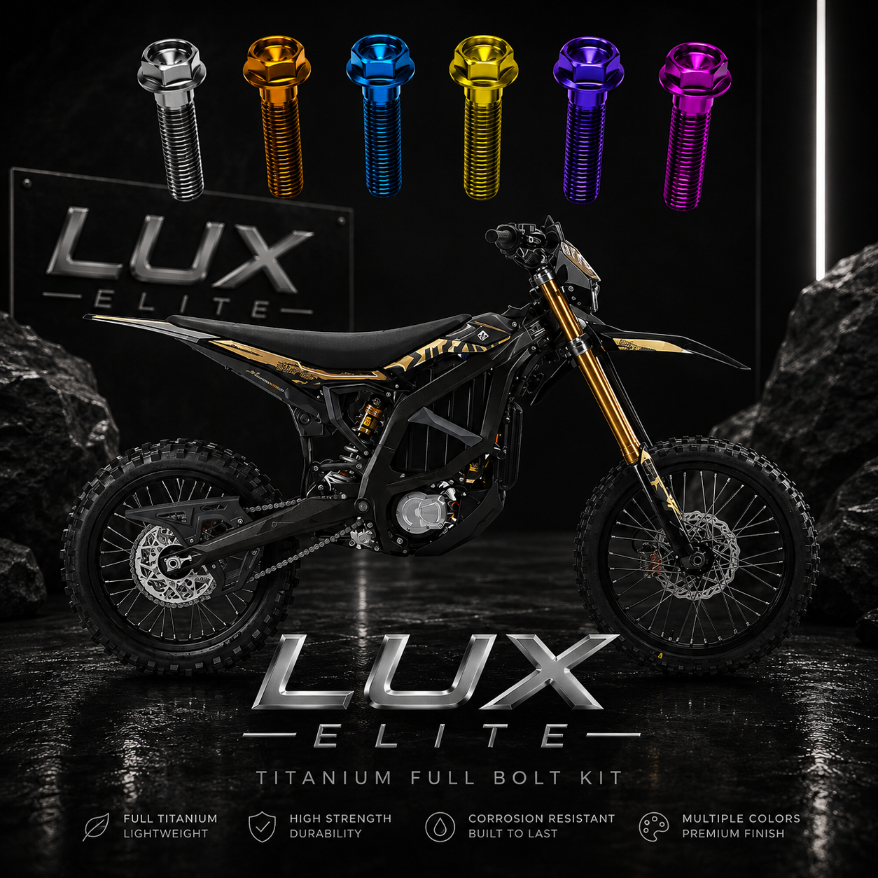 LUX ELITE Titanium Full Bolt Kit – Sur-Ron Ultra Bee