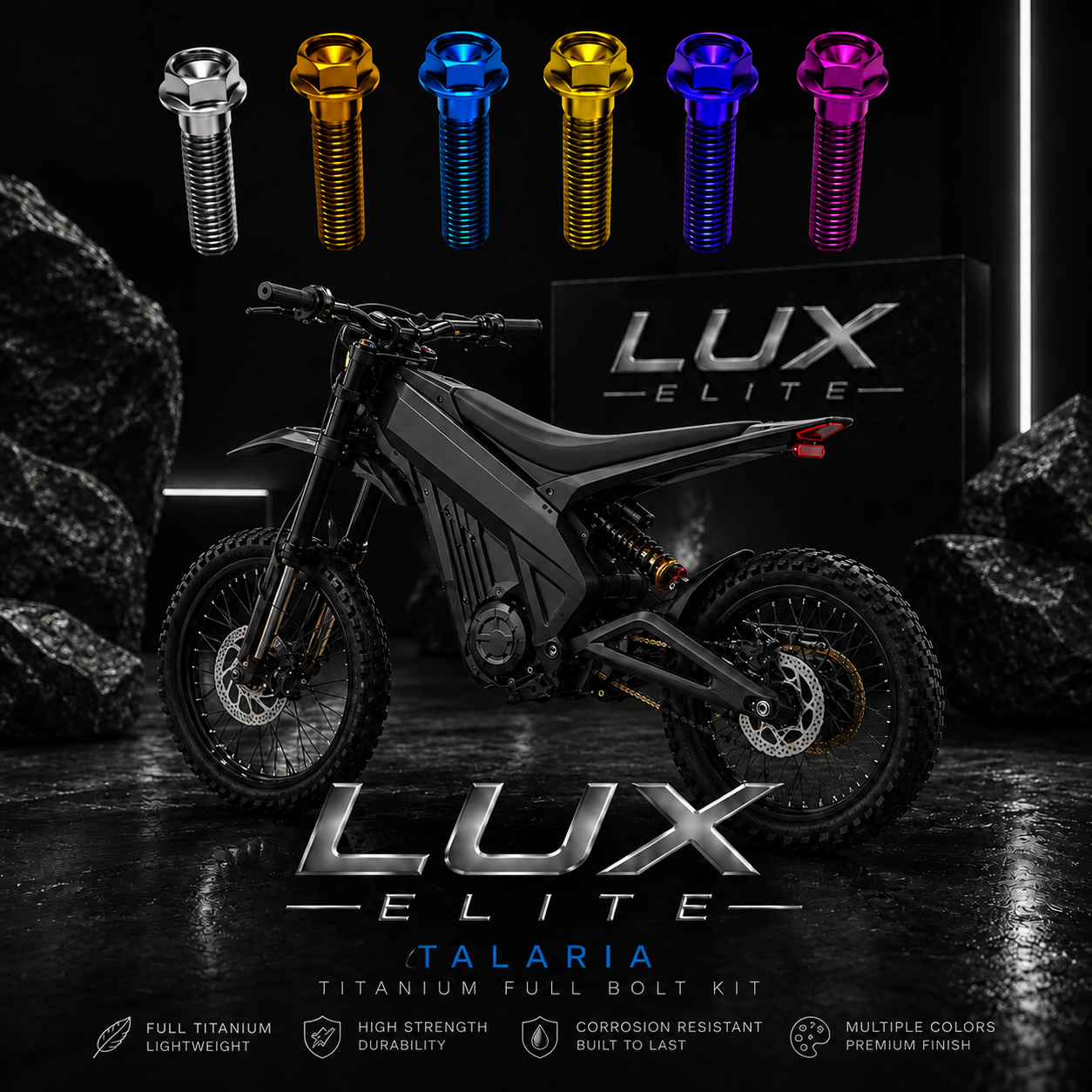 LUX ELITE Titanium Full Bolt Kit – Talaria